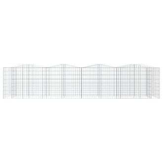 Berkfield Home Durable Arched Gabion Raised Bed 400x100x100 cm Galvanised Iron in Silver | Size: 400 x 100 x 100 cm