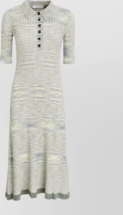 Proenza Schouler ribbed texture midi length short sleeves dress
