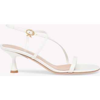 Gianvito Rossi Ascent Sandal 55 in White Calf Leather at Nordstrom, Size 37.5