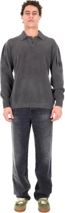 C.P. Company Velour Cotton Polo-Sweatshirt