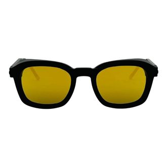 Thom Browne Accessoires, Dames, Zwart, ONE Size, Nylon, Injection Rectangular Zonnebrillen