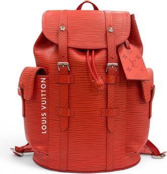 Louis Vuitton Red Color Epi Leather Backpack (Pre-Owned)