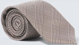 Saint Laurent Checked silk tie