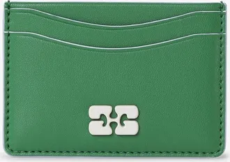 Ganni Green Bou Card Holder