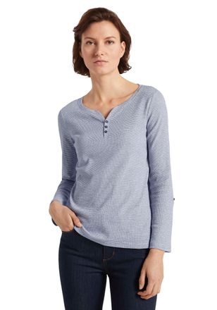 Tom Tailor Langarmshirt mit Henley-Ausschnitt