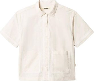 Woodbird Dames, Blouses & Shirts, Beige, Maat: L
