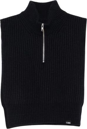 Maison Margiela Bufanda de punto acanalado con cuello alto y cremallera - Accessories - Hombre - Azul - M