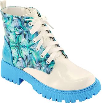 Ninety Union Freeway Lug Sole Combat Boot in Blue Multi at Nordstrom Rack, Size 11