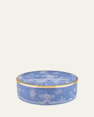 Ginori 1735 Oriente Italiano Pervinca Round Trinket Box with Cover