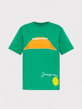 Jacquemus Mens Le T-Shirt Tennis Print Green - Size Small