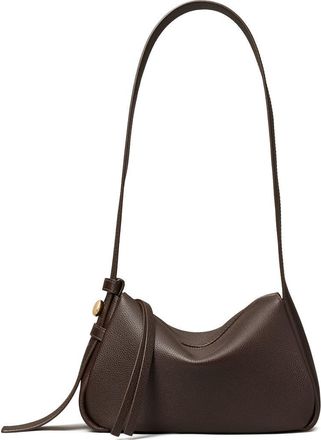 Tory Burch Small Romy Leather Shoulder Bag in Deep Brown at Nordstrom