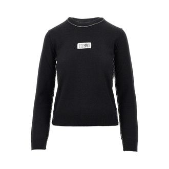 Maison Margiela Wool-blend sweater with logo label Woman S