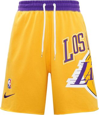Nike Los Angeles Lakers Basketball Athleisure Casual Sports Breathable Shorts Yellow DB1956-728