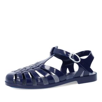 Andres Machado Womens Jelly Sandals - Made of Resistant PVC - Buckle Closure - for Beach and River - Summer Sandals for Women - Blue Navy Color - 4.5 UK Shoes Size U
