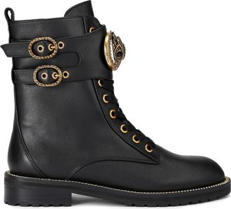 Kurt Geiger Womens Leather Stoop Chelsea Biker Boots - Black - Size UK 7