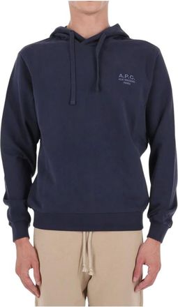 A.P.C. A.p.c. - Standard Rue Madame Hoodie - Heren - Sweatshirts & Hoodies - Blauw - Maat: S Katoen
