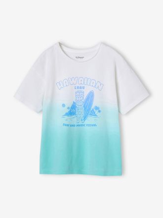 Vertbaudet Jungen T-Shirt mit Farbverlauf aqua
