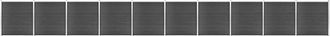 vidaXL Vidaxl - Juego De Paneles De Valla Wpc Negro 1737x186 Cm