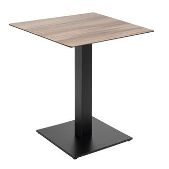 Oviala Mesa de comedor 70x70 cm tapizado roble oscuro