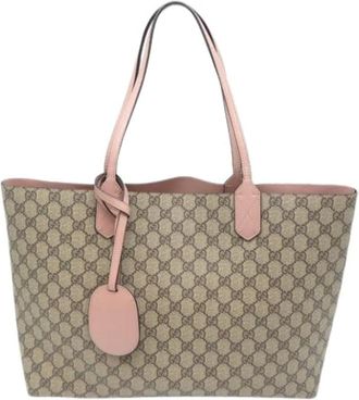 Gucci Pre-owned Tote Bags, female, Beige, Size: ONE SIZE Pre-owned Vintage GG Supreme Tote Bag