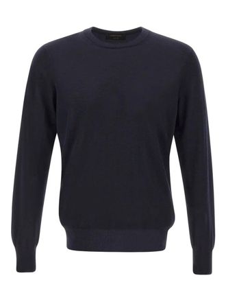 Gran Sasso crew-neck ribbed sweater - Blauw