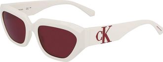 Calvin Klein Jeans CKJ23652S 100 Mens Sunglasses White Size 54
