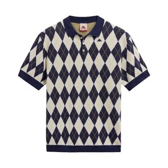Kappa Giovani Argyll Polo - Heren - Polos - Blauw - S - Katoen - Tops