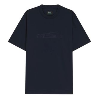 HUGO BOSS Hombre, Camisetas, Azul, Talla: L