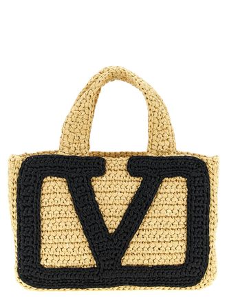 Valentino Garavani Black Viscose Tote Womens Bag