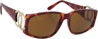 Chanel Pre-owned Zonnebril - Dames - Vintage Accessoires - Bruin - ONE Size - Vintage