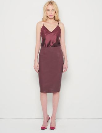 AS by DF Claude Stretch Leather Skirt