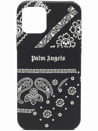Palm Angels Cover per iPhone 12 Pro Max con stampa - Nero