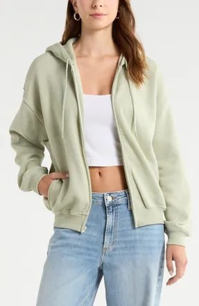 BP. Bubble Zip Hoodie in Green Desert at Nordstrom, Size Xx-Small