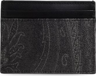 Etro Kaarthouder - Heren - Portefeuilles - Zwart - ONE Size - Katoen - Accessoires