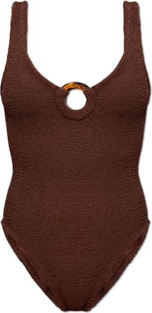 Hunza G Badmode, Dames, Bruin, ONE Size, Celine One-Piece Badpak