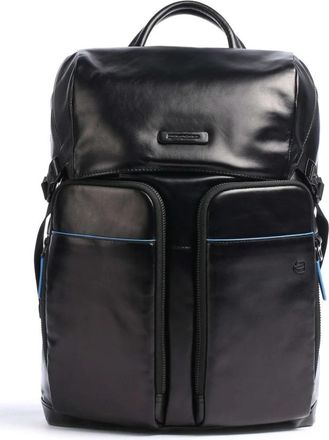 Piquadro Zwarte leren laptoprugzak unisex - Heren - Rugzakken - Zwart - ONE Size - Leer - Tassen