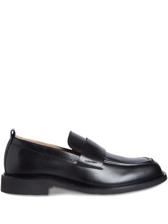 Calvin Klein pull-tab loafers shoes - men - Leather/Leather/Rubber - 43 - Black