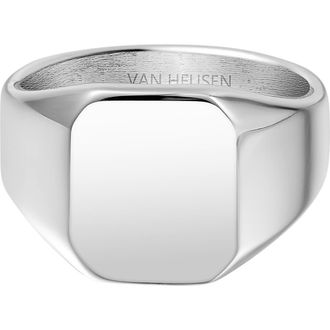 Van Heusen Mens Signet Ring in Silver at Nordstrom Rack, Size 9