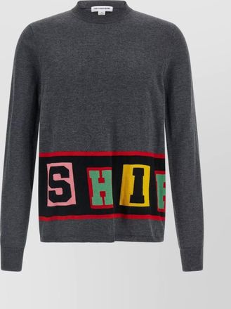 Comme Des Gar&ccedil;ons graphic design crew neck long sleeve sweater