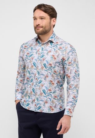 Eterna Langarmhemd ETERNA COMFORT FIT, Herren, Gr. 40, Normalgr&ouml;ssen, beige (sand), Twill, 59% Baumwolle, 41% Leinen, normal, Manschette, Hemden Langarmhemd,