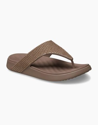 Crocs Womens Getaway Triangle Flip Womens Sandals - Brown - Size: 8