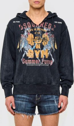Dsquared2 Felpa con cappuccio Dsquared2 in cotone stampato
