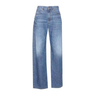 Brunello Cucinelli Jeans Gamba Dritta - - Jeans - Donna - Blu - L