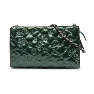 Chanel Pre-owned Quilted Leather Shoulder Bag - Dames - Pre-owned - Groen - Maat: ONE Size Leer