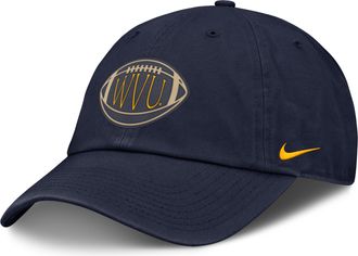 Nike West Virginia Campus Prep Football Club Nike Mens College Adjustable Hat in Blue | NC0141SWVN-PVK