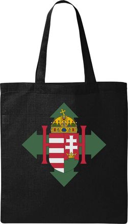 Generic Coat Of Arms Of Hungary Natural Ecological Cotton Tote Bag Black
