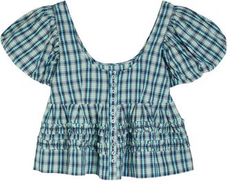 Damson Madder Summer Joy Cotton Blouse - Blue - 16 (UK16 / XL)
