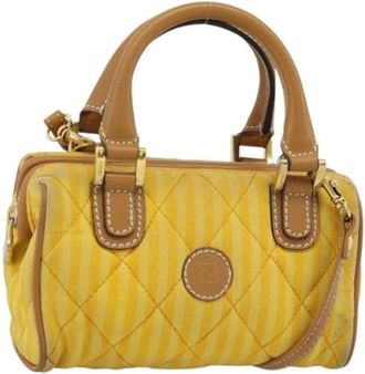 Fendi Pre-owned Vintage Hand Bag - Dames - Vintage Handtas - Geel - ONE Size - Leer - Vintage