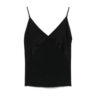 Forte_Forte Dames, Tops, Zwart, Maat: XS Satijn