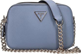Guess Logo-plaque Cross Body Bag - Dames - Schoudertassen - Blauw - ONE Size - Leer - Tassen